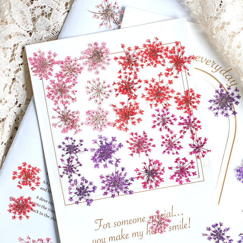 Resin Art Frame - 24pcs, 2-2.5cm, Nature Dyed Mini Lace