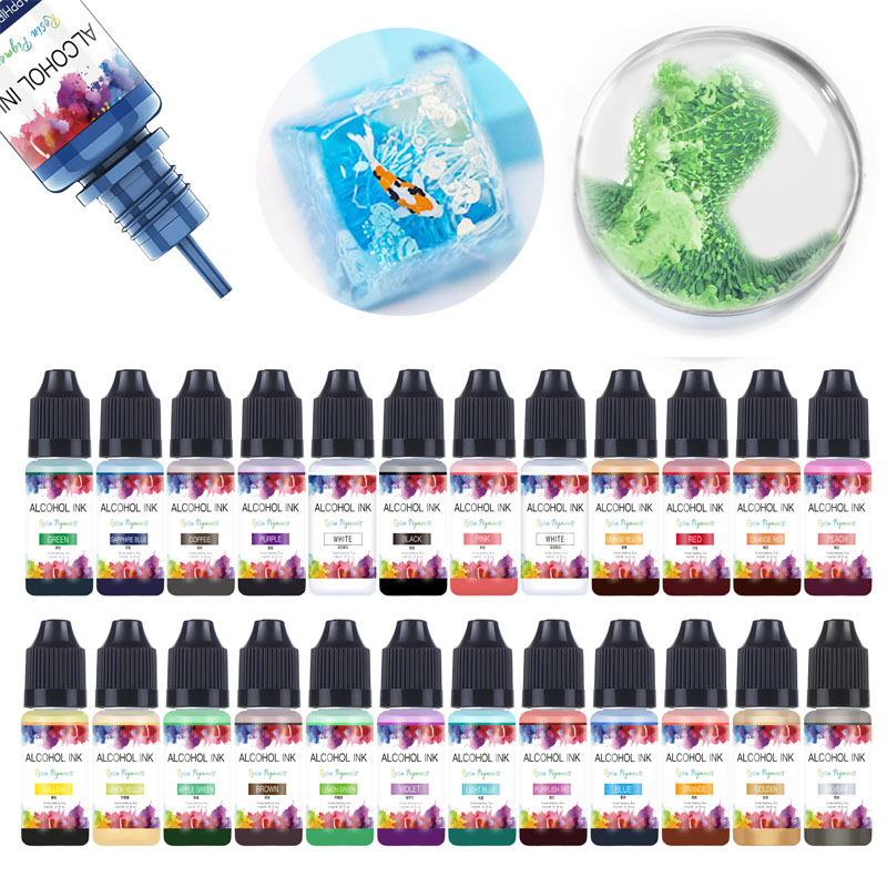 Resin Pigment Alcohol Ink - 10ml Art Ink Alcohol Resin Pigment