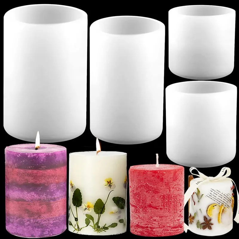 Resin Art Clay - Cylinder Silicone Candle Molds Resin Mould