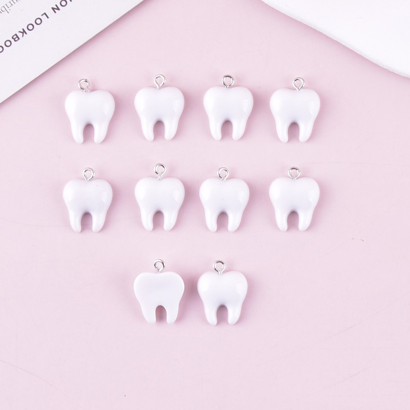 10pcs Cute White Teeth Resin P - Resin Art Kits For Adults recension och pris