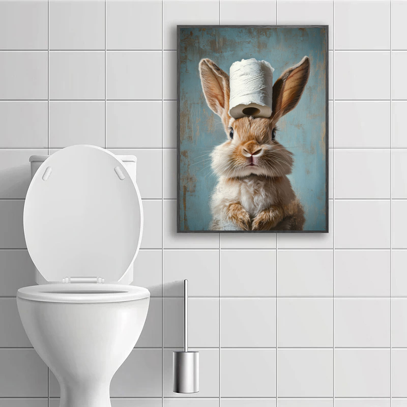 Cartoon Cute Funny Animals wit - Resin Art On Canvas recension och pris