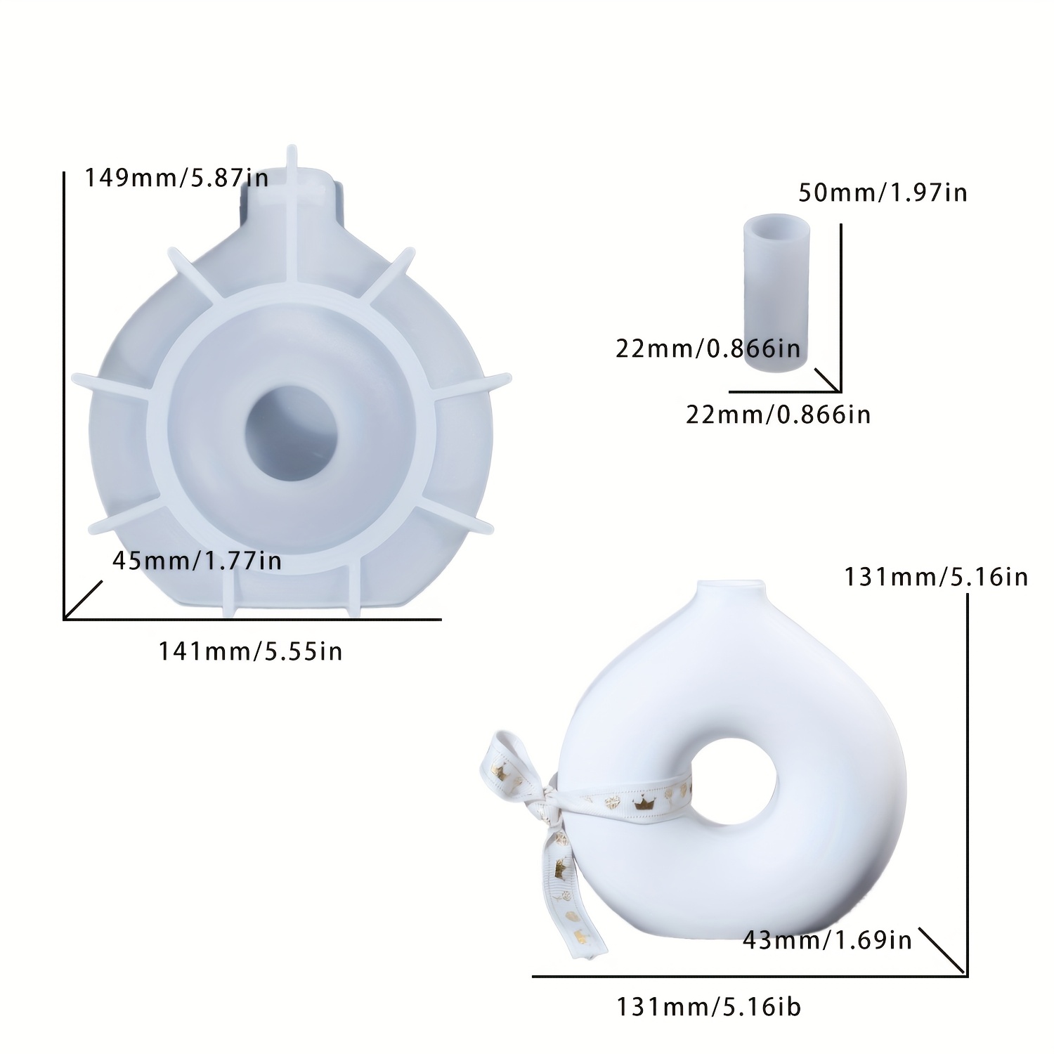 1 DIY Round Vase Silicone Moul - Resin Art Equipment recension och pris