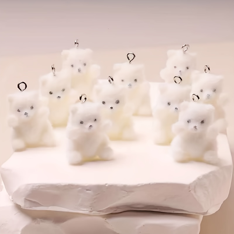 6Pcs Polar Bear Resin Charms C - Resin Art Things recension och pris