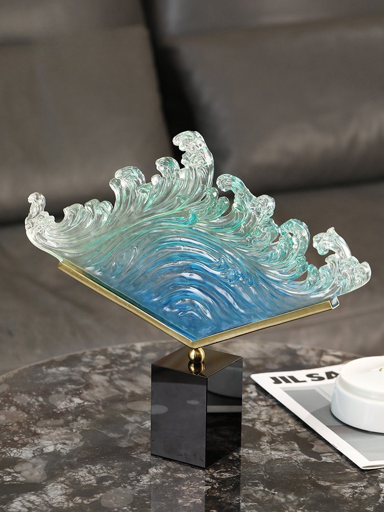 Transparent Gradient Ocean Wav - Resin Art Wedding Gift recension och pris
