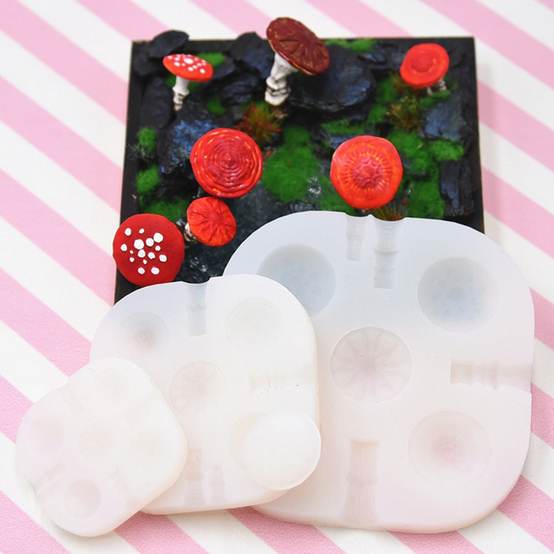 2pcs/set Mini Mushroom Silicon - Resin Art Clay recension och pris