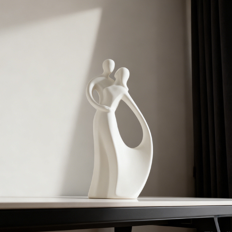 Nordic Ceramic Couple Hugging  - Resin Art Wedding Gift recension och pris