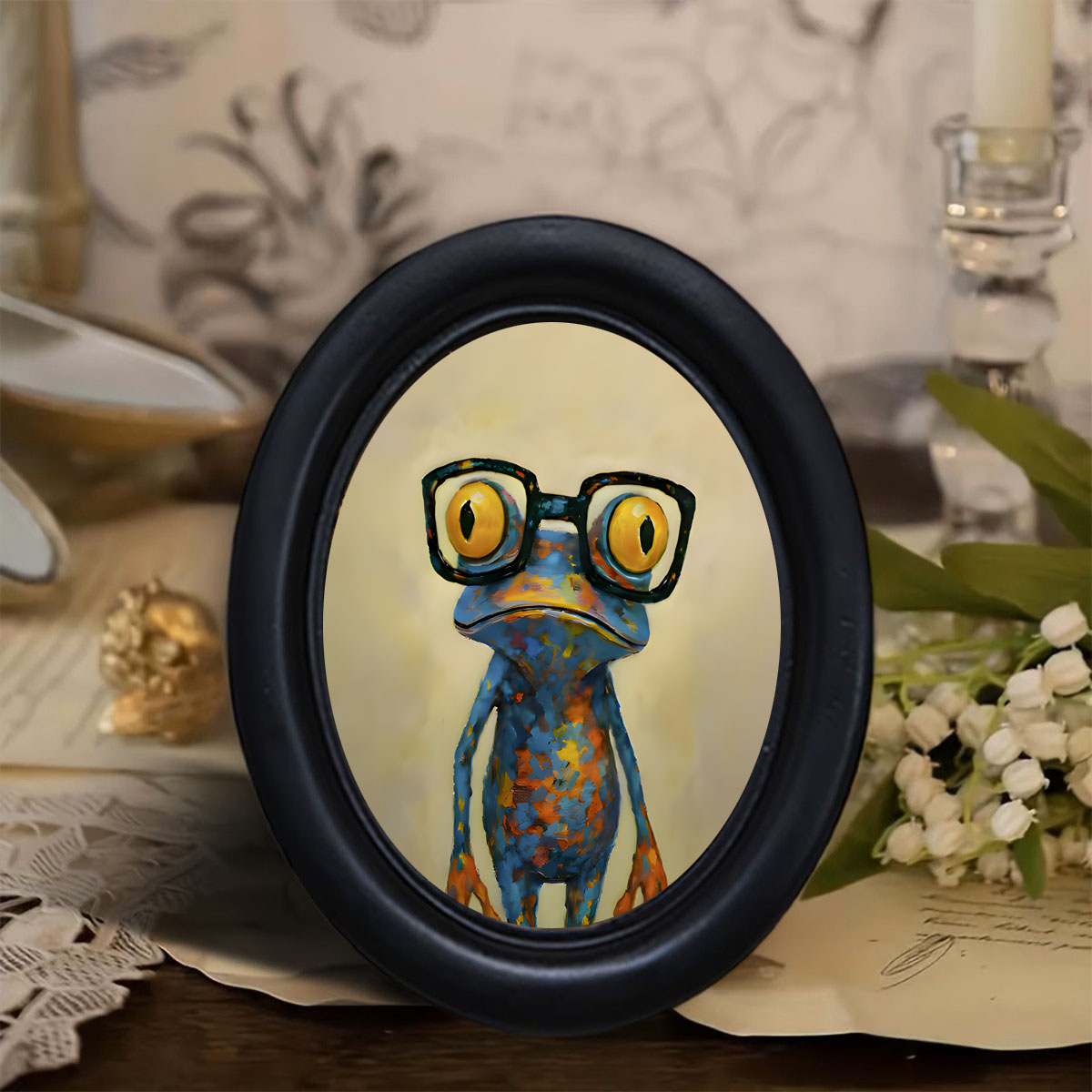 1 Piece of Trendy Frog-Pattern - Resin Art Frame recension och pris