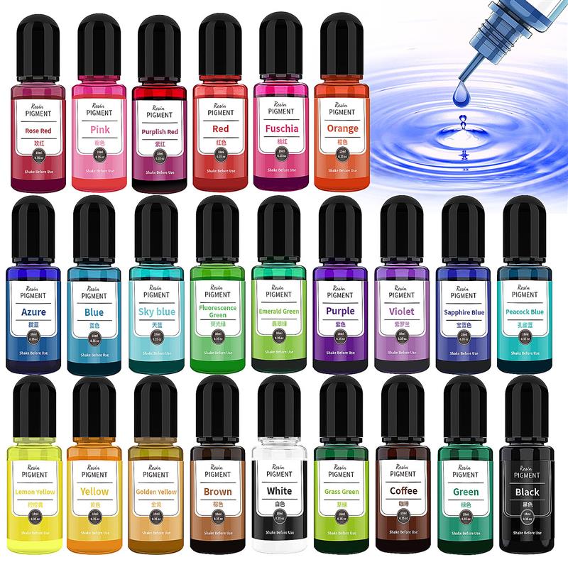 24 Color 10ml/Bottle Epoxy Res - Resin Pigment Alcohol Ink recension och pris